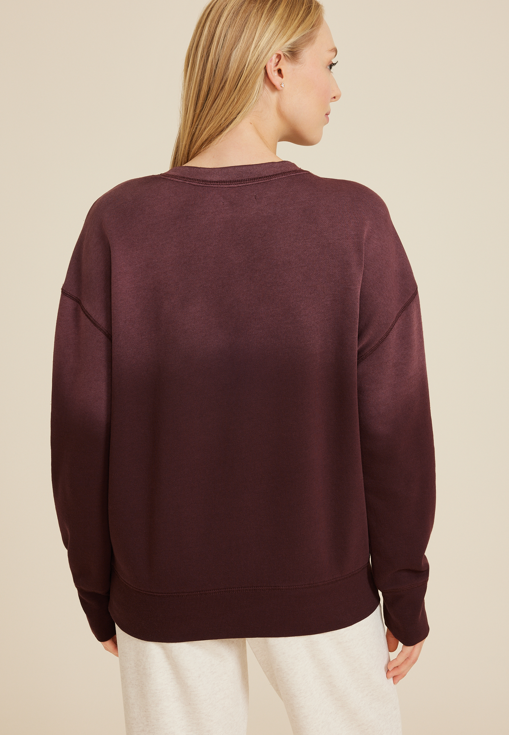 State Dip Dye Crew Neck Sweatshirt, INDIANA, large