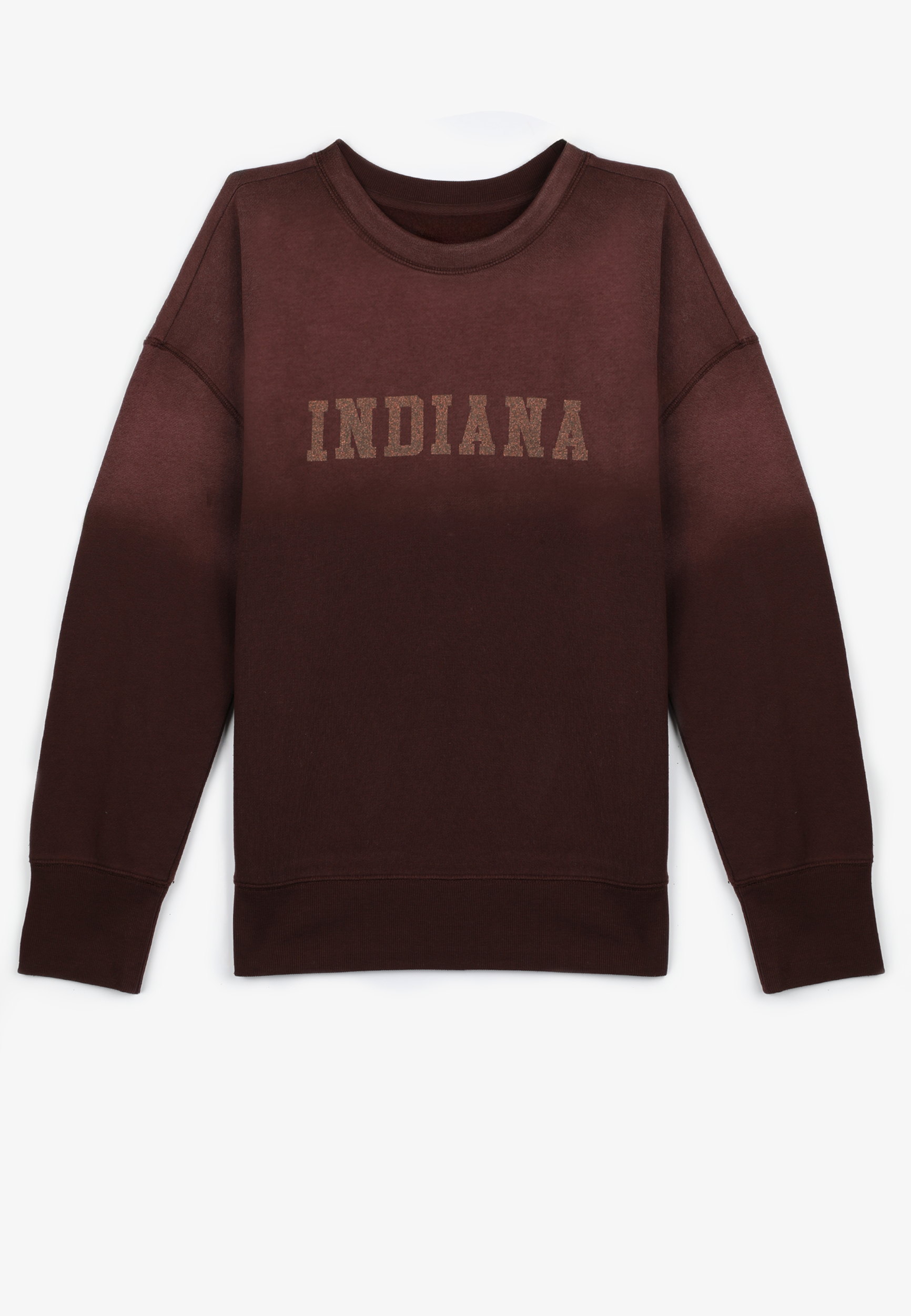 State Dip Dye Crew Neck Sweatshirt, INDIANA, large