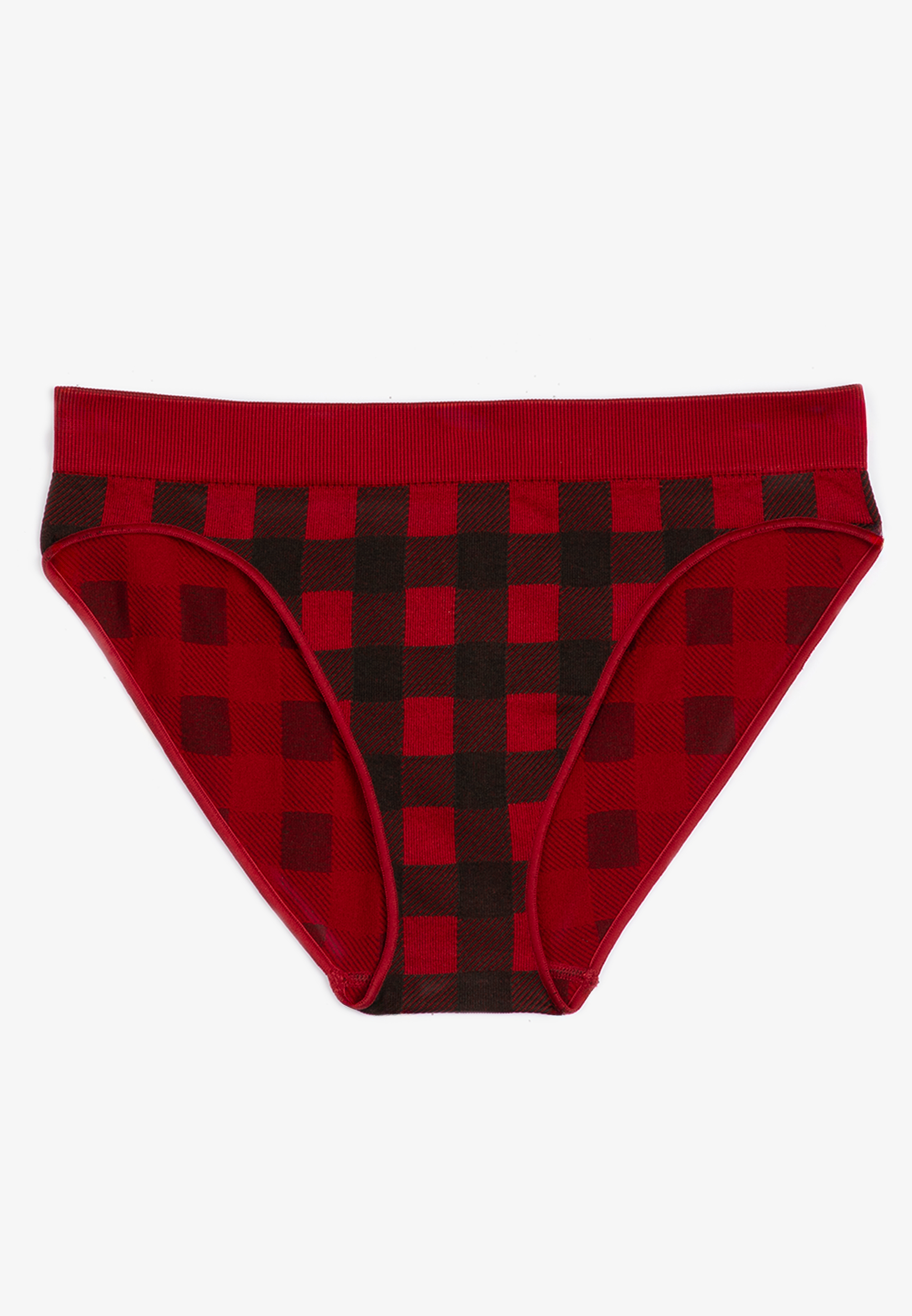 True Stretch Seamless Buffalo Plaid Bikini Panty | maurices