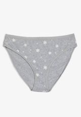 Simply Comfy Cotton Snowflake Bikini Panty, C151, small