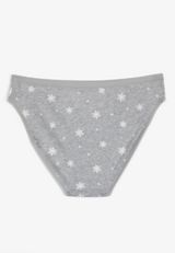 Simply Comfy Cotton Snowflake Bikini Panty, C151, small