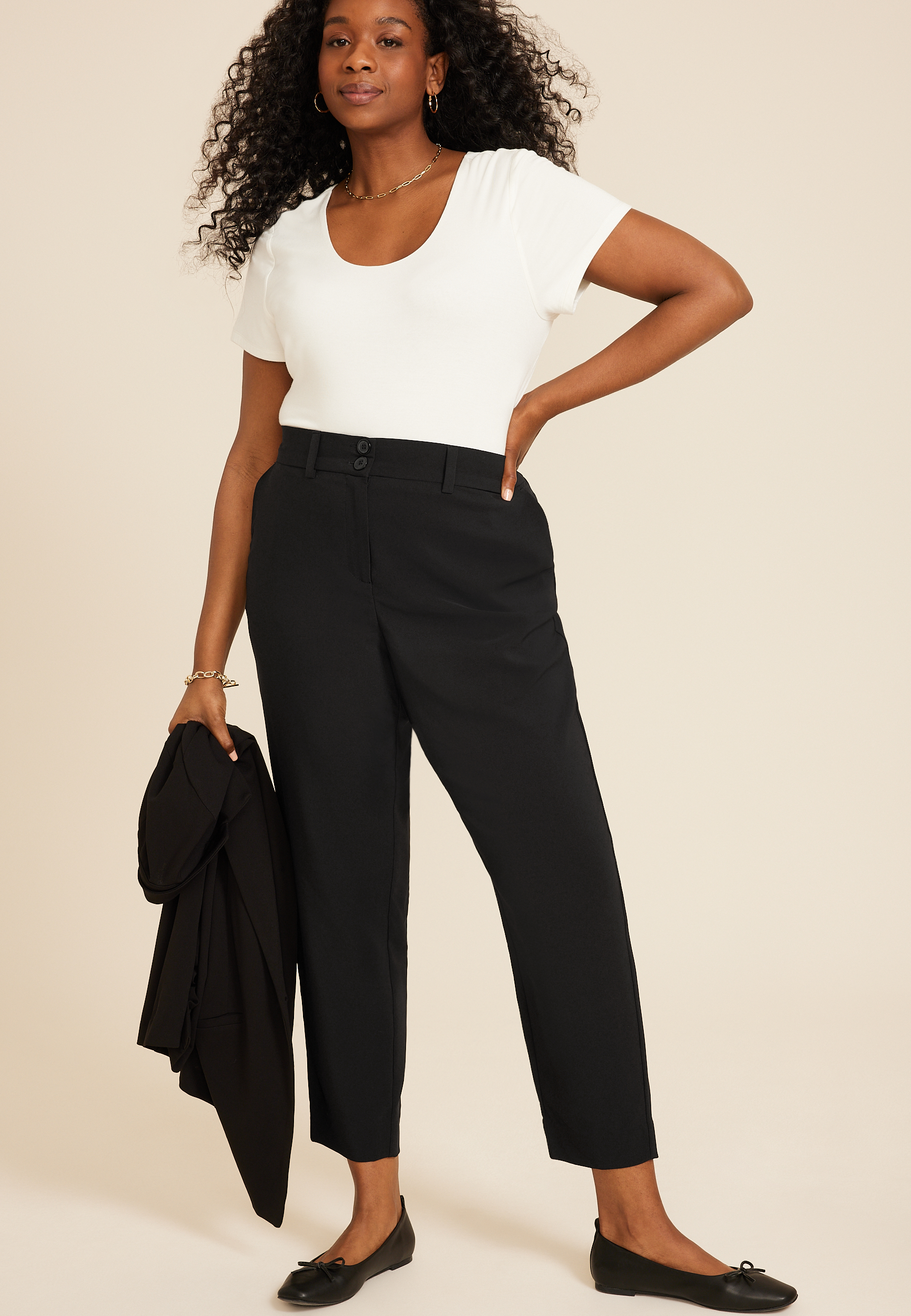 Plus Size Idealist High Rise Tapered Pant 