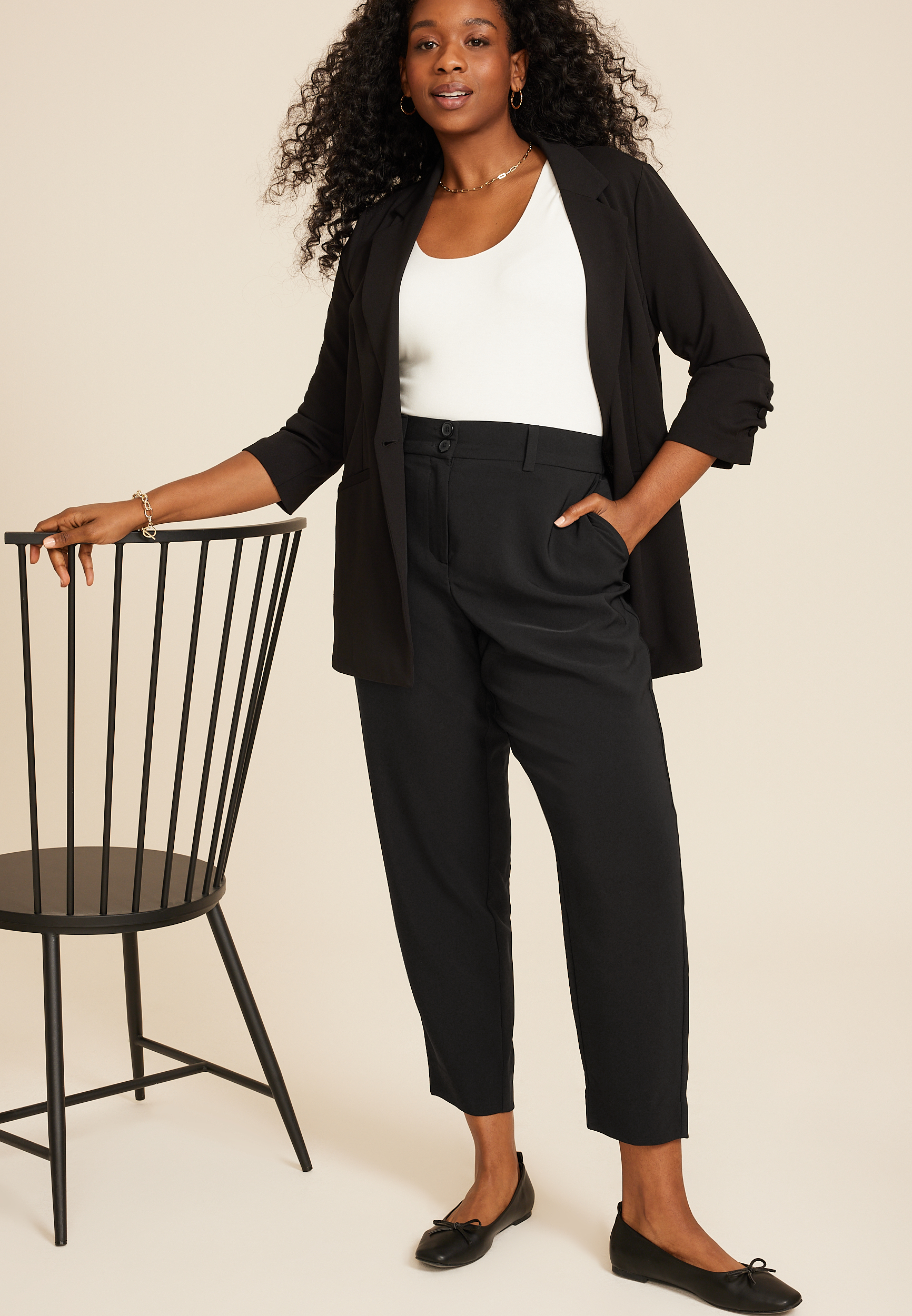 Plus Size Idealist High Rise Tapered Pant, , large