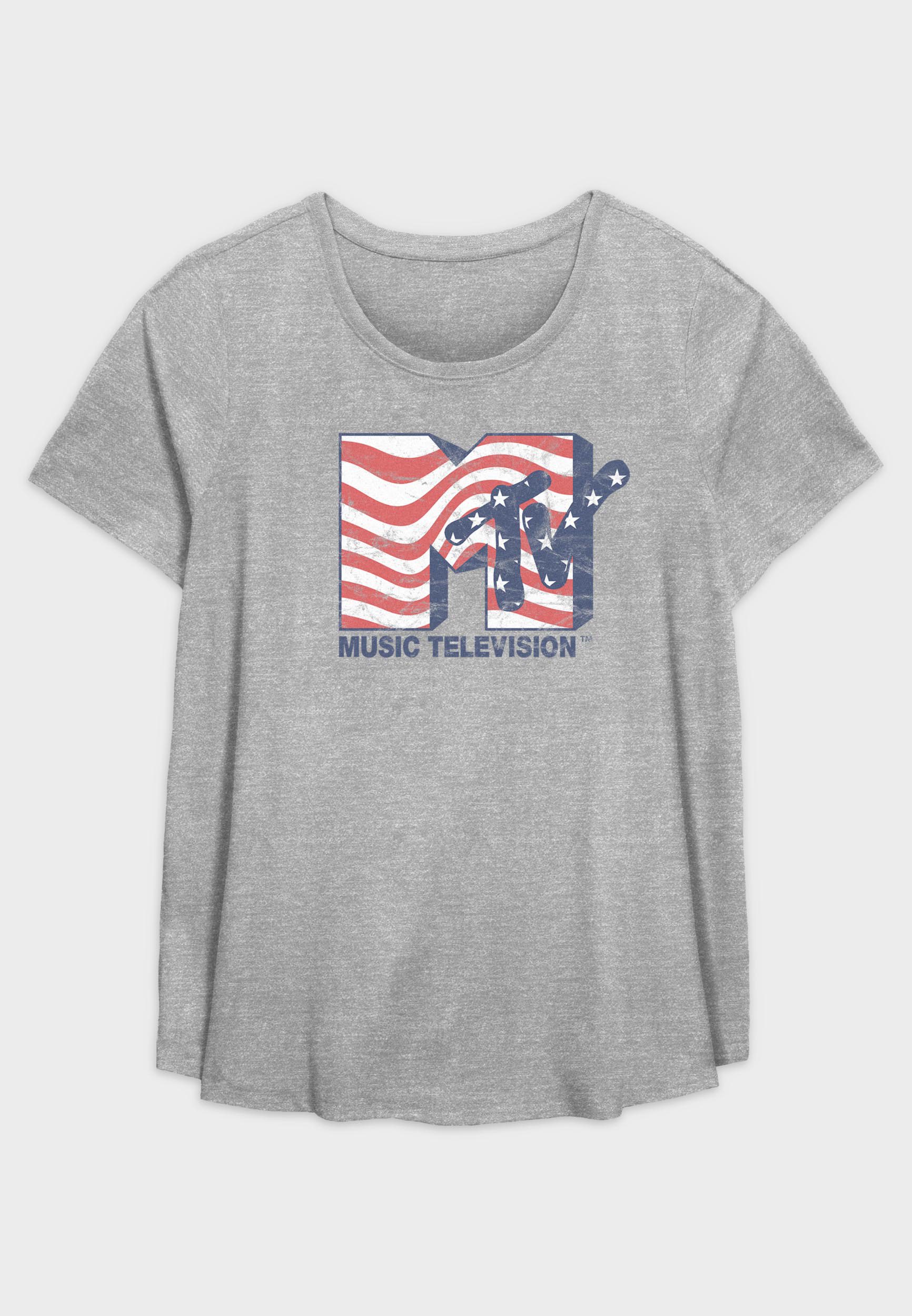 Fifth Sun Plus MTV Stars And Stripes Graphic Tee