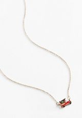 Dainty Holiday Red Truck Necklace, C1524, small
