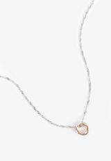 Mixed Metal Interlocking Circles Necklace, MULTI, small