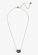 Purple Faux Druzy Necklace, C191, small