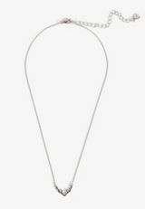 Dainty Silver Antler Necklace, C431, small