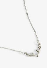 Dainty Silver Antler Necklace, C431, small
