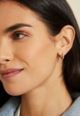 3 Pack Gold Mini Hoop Earring Set, C605, small