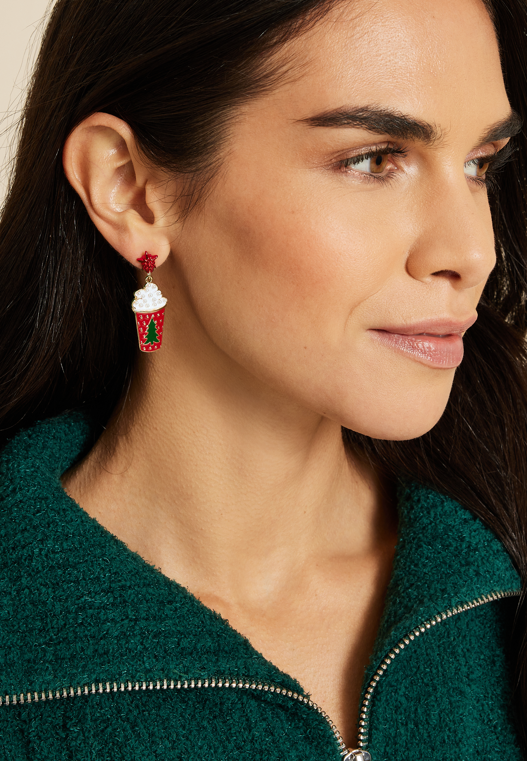Holiday Latte Drop Earrings, C1524, large