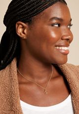 Gingerbread Necklace And Earring Box Set, BROWN, small