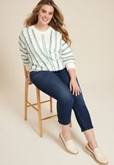 Plus Size Chevron Stripe Dolman Sweater, C3986, small