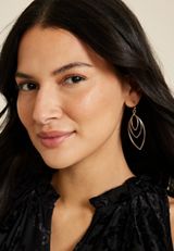 Mixed Metal Triple Teardrop Earrings, MULTI, small
