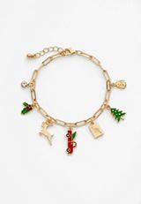 Gold Holiday Charm Bracelet, C1524, small