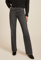 edgely&trade; Black High Rise Sparkle Relaxed Straight Jean, C106, small