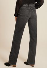 edgely&trade; Black High Rise Sparkle Relaxed Straight Jean, C106, small