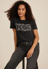 ACDC Animal Oversized Fit Graphic Tee, BLACK, small