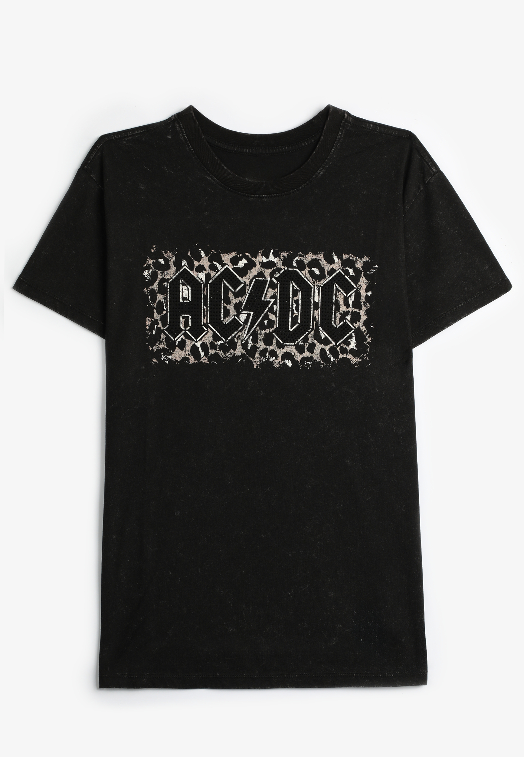 ACDC Animal Oversized Fit Graphic Tee, BLACK, large