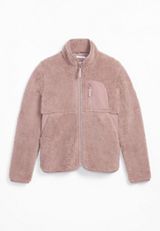Favorite Sherpa Zip Up Jacket, TAUPE LATTE, small