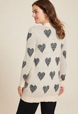 Heart Open Front Pocket Cardigan, C1756, small