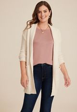 Teddy Knit Pocket Cardigan, COFFEE CREAMER, small
