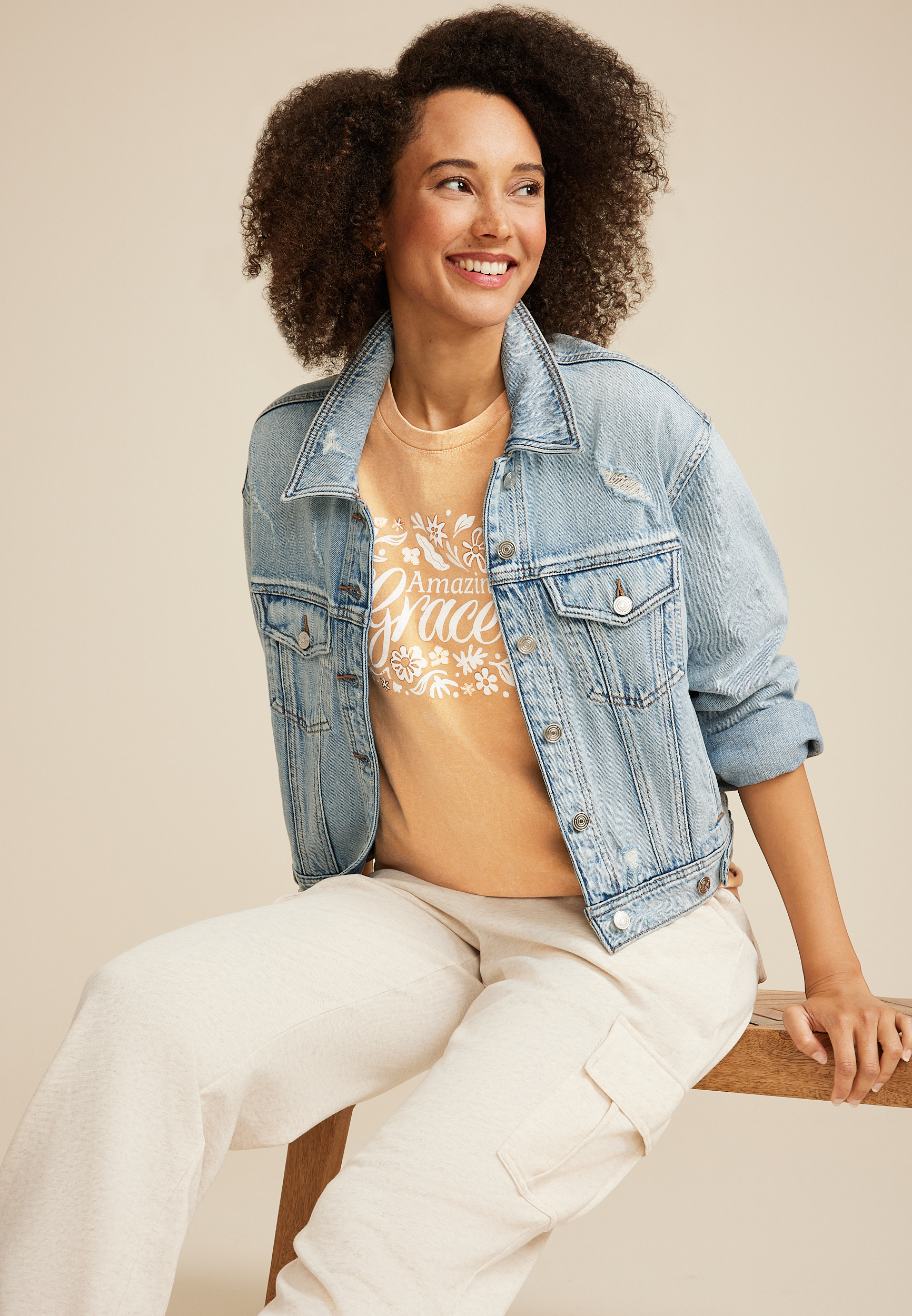 Amazing Grace Classic Fit Graphic Tee, C605, large