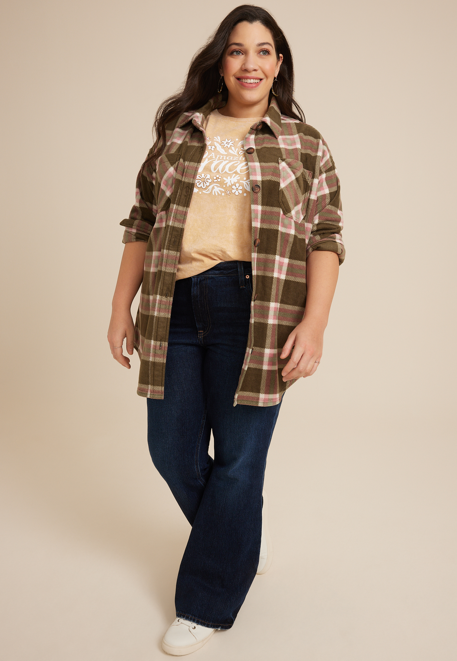 Plus Size Amazing Grace Classic Fit Graphic Tee, GOLD, large