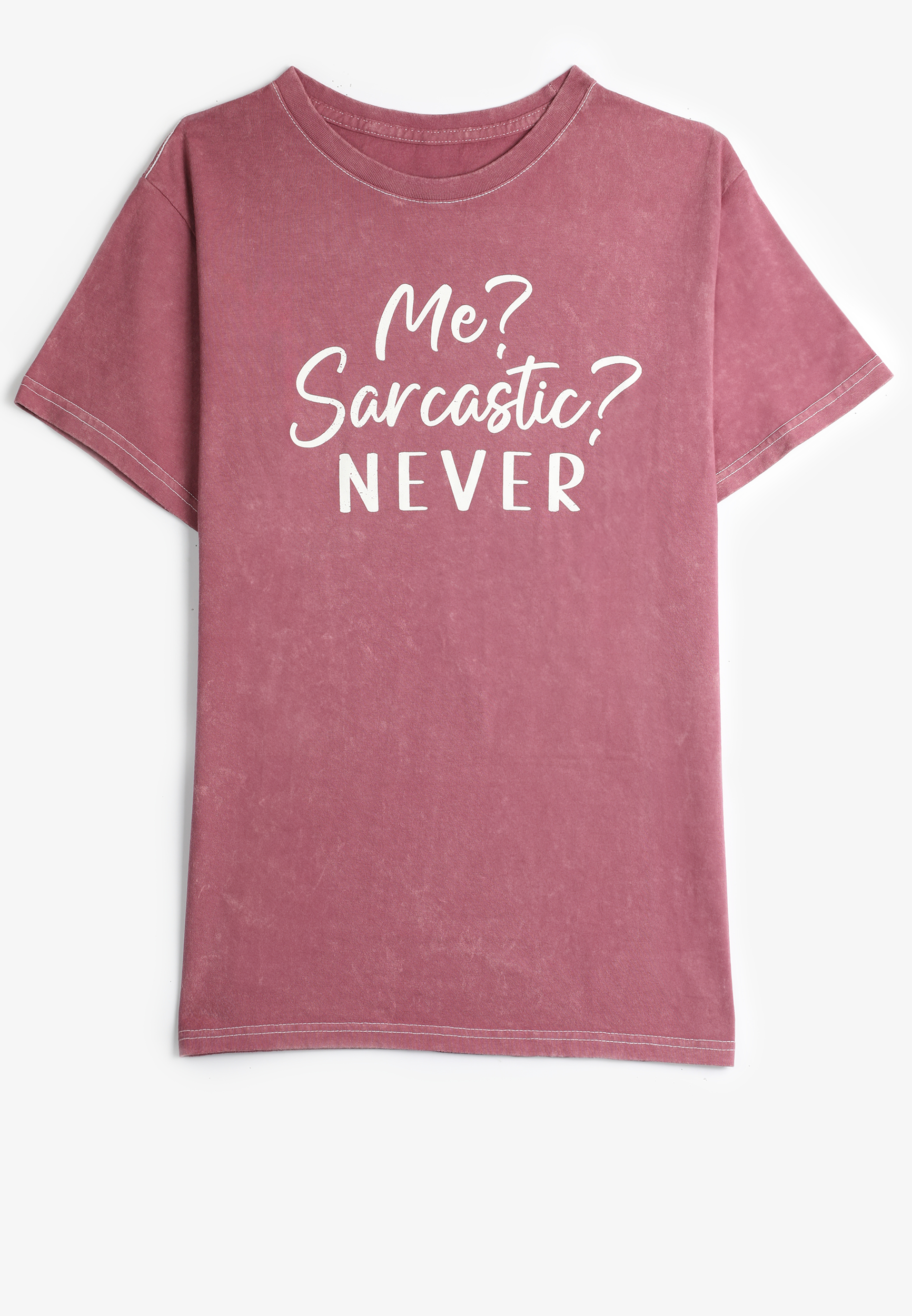 Me Sarcastic Never Relaxed Fit Graphic Tee, GOOSEBERRY, large