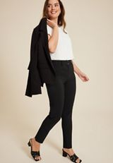 Idealist High Rise Tapered Dress Pant, BLACK, small