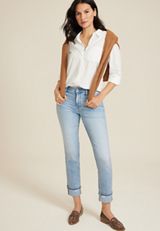 m jeans by maurices&trade; Cuffed High Rise Slim Straight Ankle Jean, C2806, small