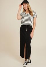 24/7 Clara Textured V Neck Tee, C1756, small