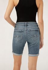 Silver Jeans Co.&reg; Elyse Mid Rise Luxe Stretch Rolled Hem 9in Bermuda Short, , small