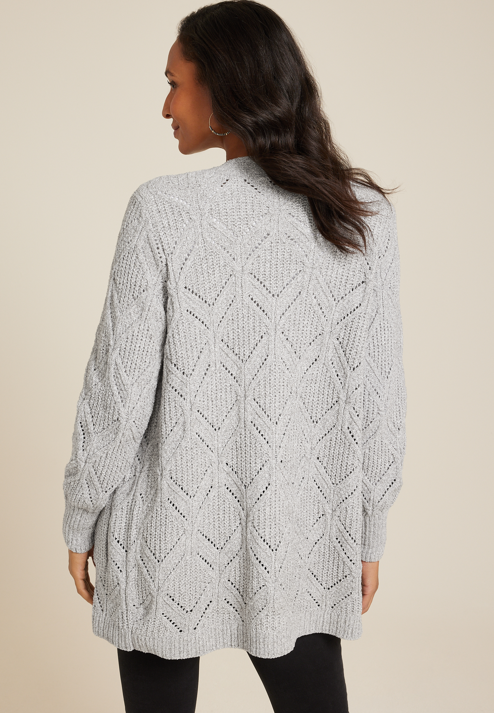 Diamond Stitch Pocket Cardigan, C2820, large