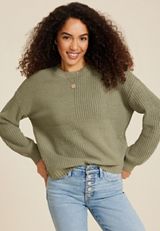 Matte Chenille Checkerboard Sweater, C9745, small
