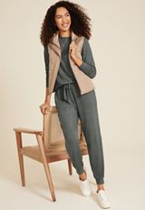 Lakeside Hacci High Rise Jogger Pant, C3711, small