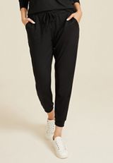 Lakeside Hacci High Rise Jogger Pant, BLACK, small
