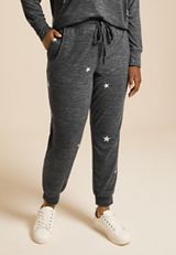 Lakeside Hacci High Rise Star Jogger Pant, C2937, small