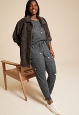 Lakeside Hacci High Rise Star Jogger Pant, C2937, small