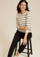 Lakeside Hacci Striped Lounge Top, C4813, small