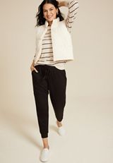 Lakeside Hacci Striped Lounge Top, C4813, small