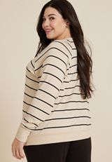 Lakeside Hacci Striped Lounge Top, C4813, small