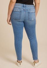 Plus Size m jeans by maurices&trade; Mid Rise Button Fly Jegging, C3337, small