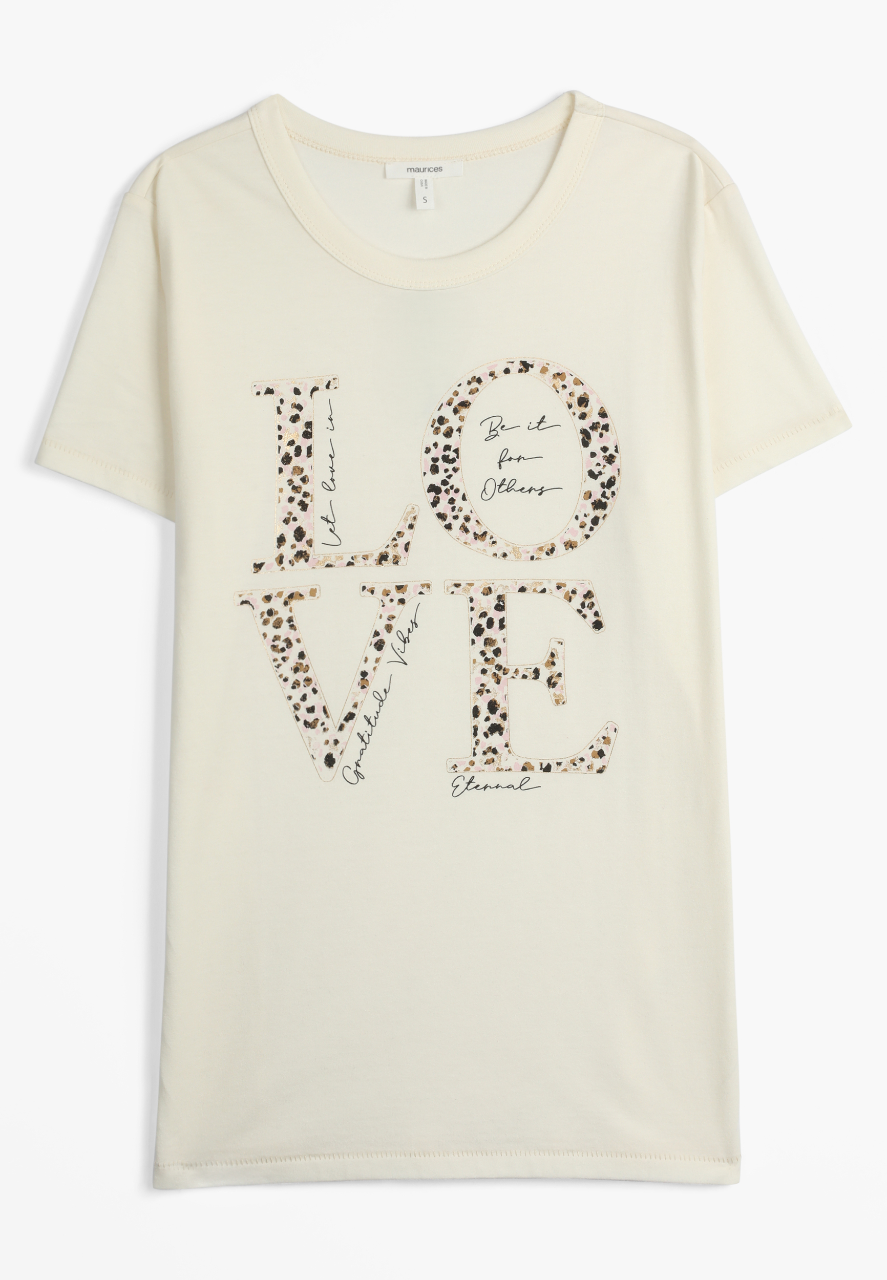 Animal Print Love Classic Fit Graphic Tee, C2789, large