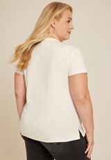 Plus Size Animal Print Love Classic Fit Graphic Tee, ECRU, small