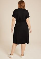 Plus Size 24/7 Clara Tie Waist Midi Dress, C106, small
