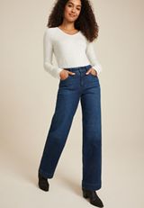Dark High Rise Wide Leg Jean, C258, small