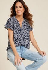 Atwood Flutter Sleeve Blouse, C1943, small