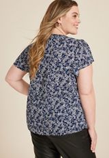 Plus Size Atwood Flutter Sleeve Blouse, C1943, small