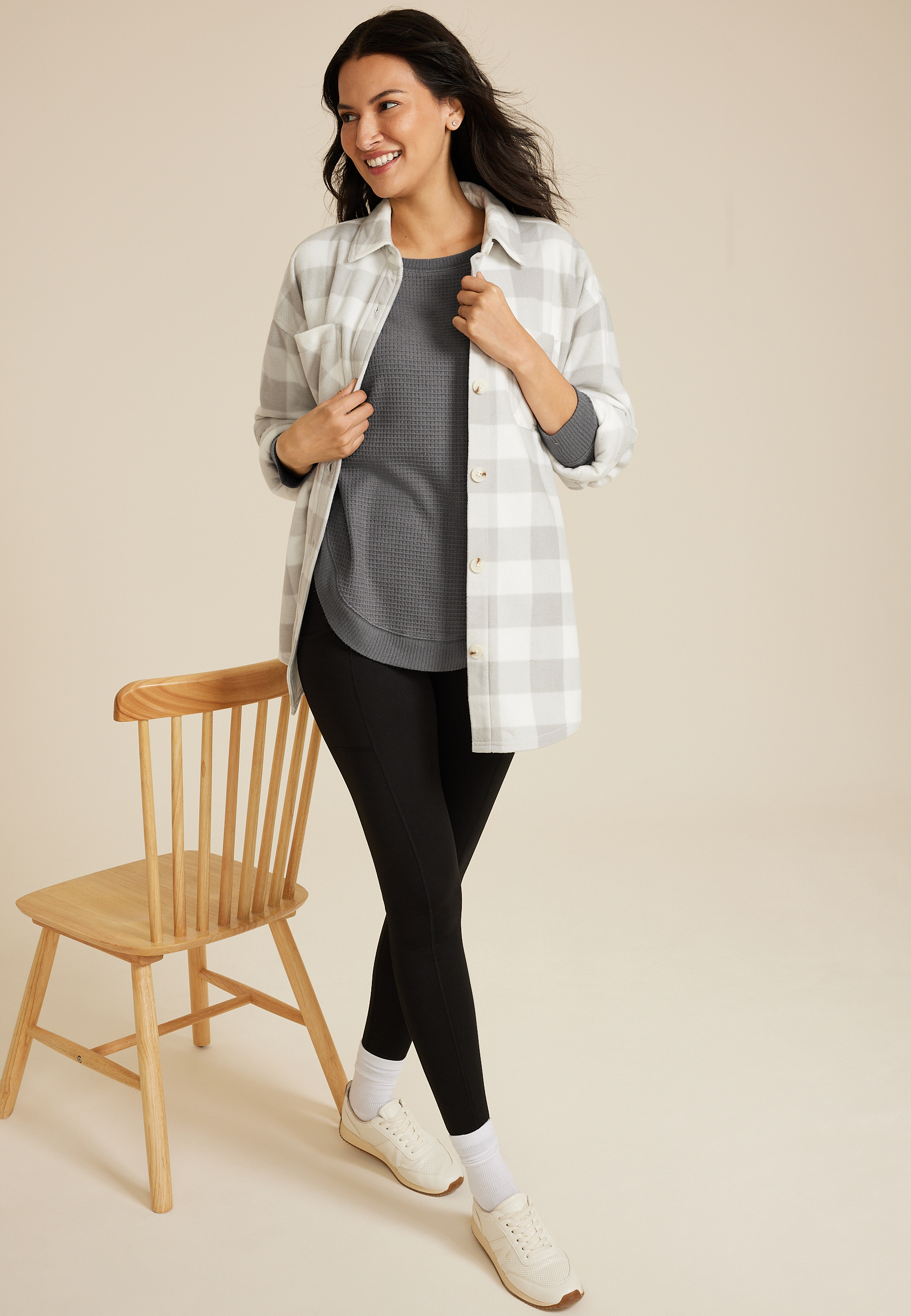 Haven Waffle Tunic Top, C3956, large